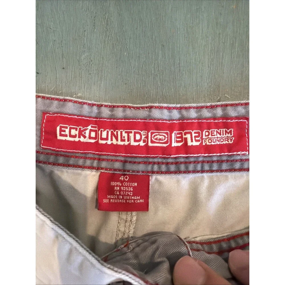 Ecko Unltd Mens 40 Cargo Shorts Tan Khaki Cotton Edison‎ Cargo Short Relaxed